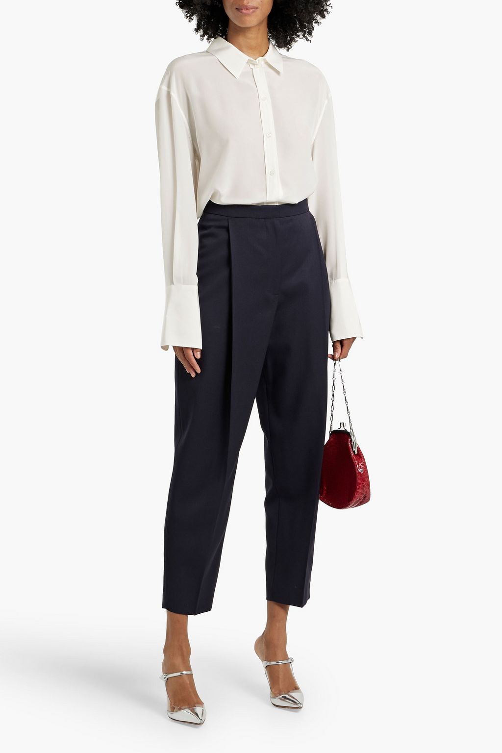 MCQUEEN Wool-crepe tapered pants