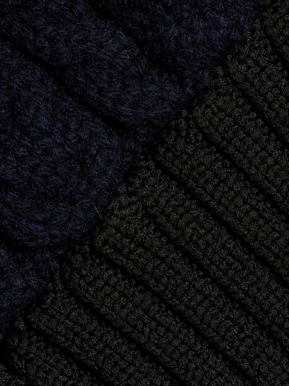 cable-knit wool and cashmere-blend mini dress