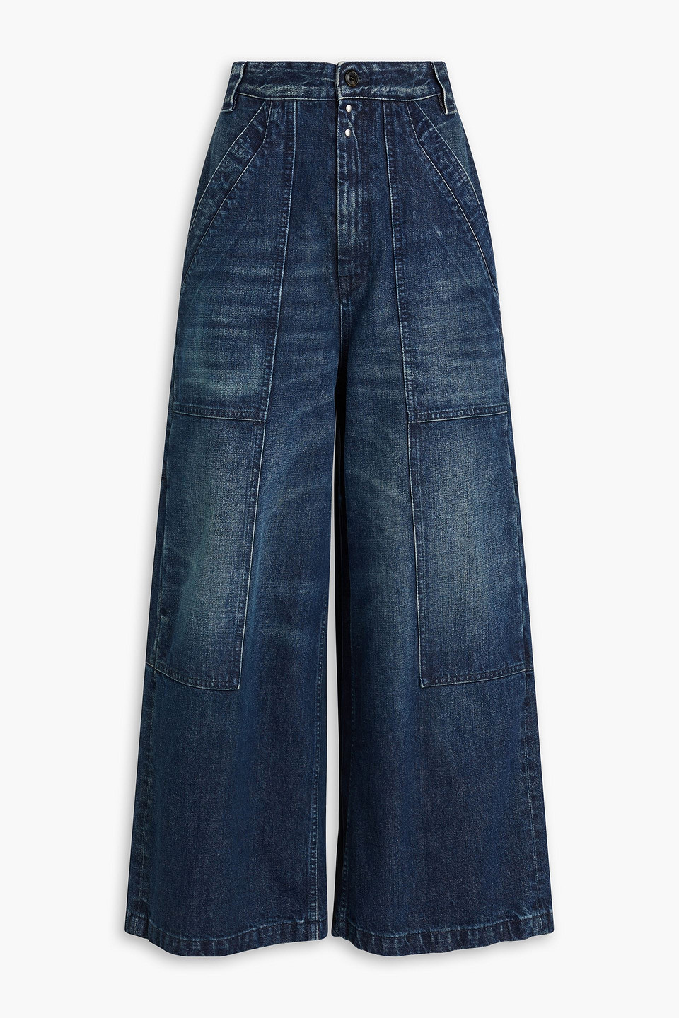 Mm6 Maison Margiela High-rise Wide-leg Jeans In Blue
