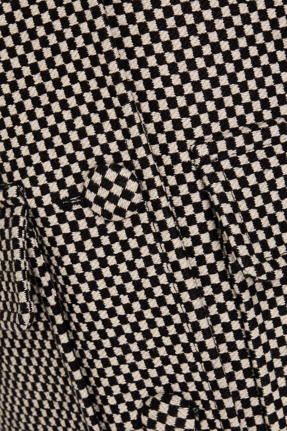 Zimmermann Gingham Cotton-blend Tweed Coat In Black