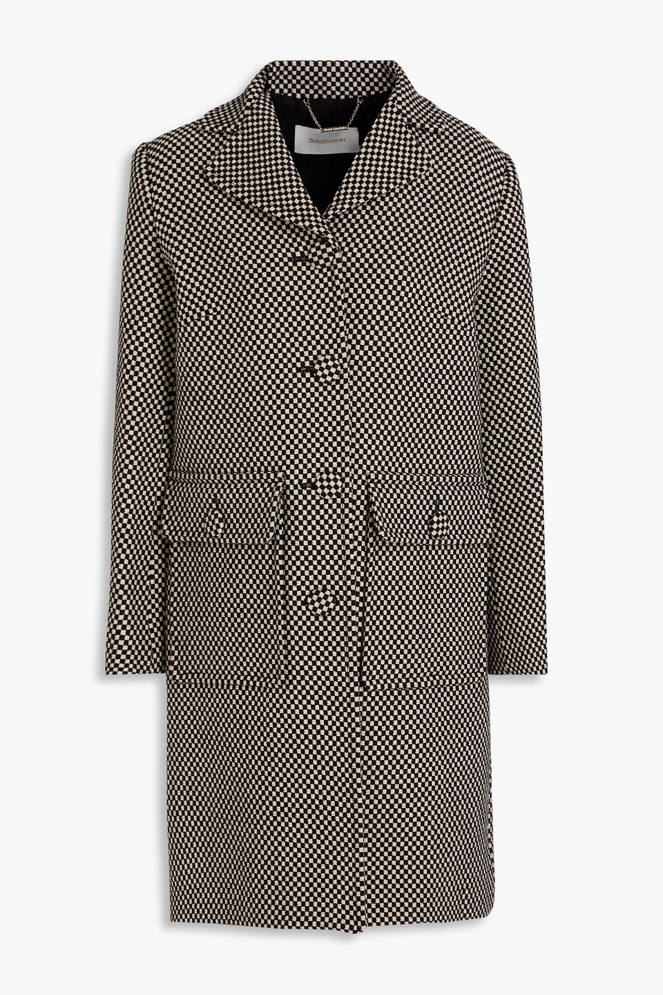 Zimmermann Gingham Cotton-blend Tweed Coat In Multi