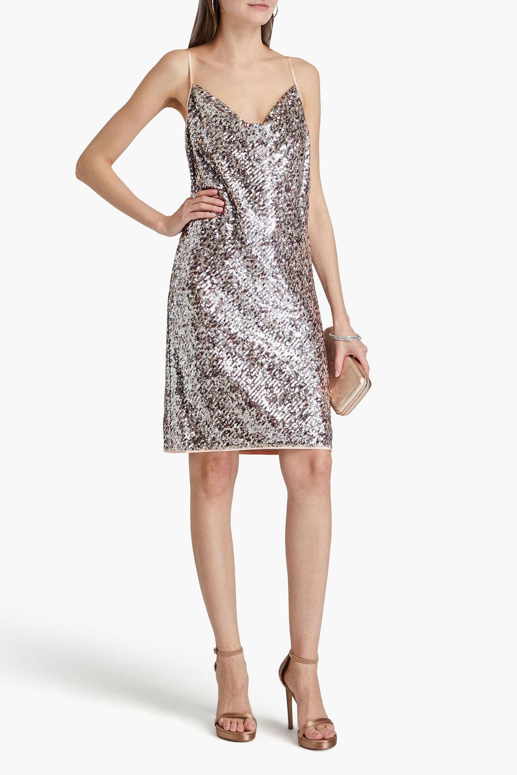 DIANE VON FURSTENBERG 시퀸 장식 튤 드레스
