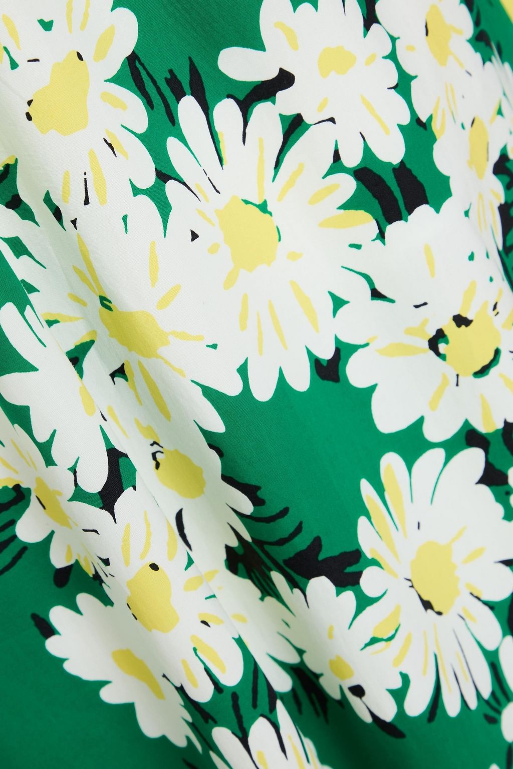 DIANE VON FURSTENBERG Majorie twisted floral-print cotton-blend poplin midi dress