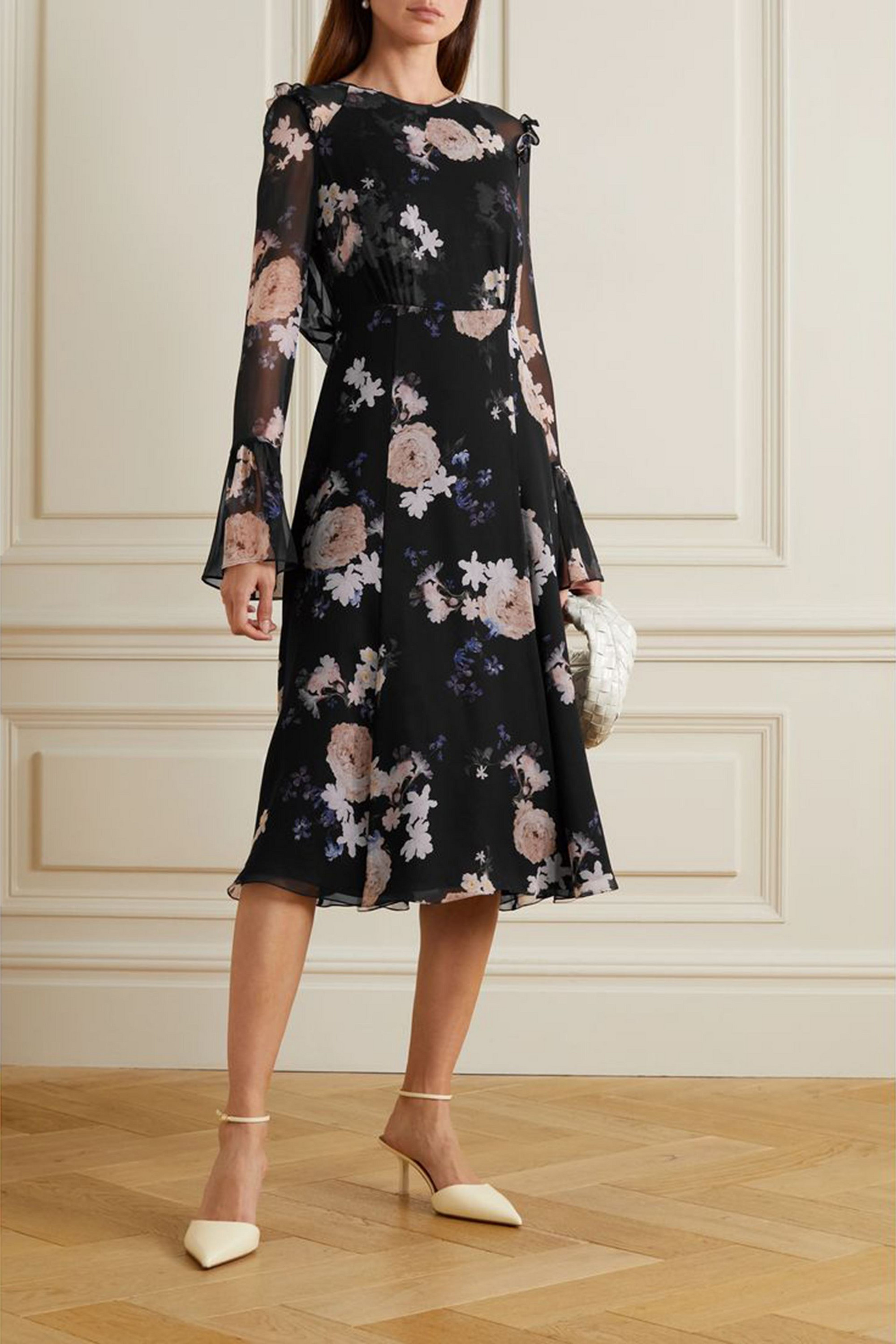 Erdem Victoria floral-print silk-chiffon midi dress