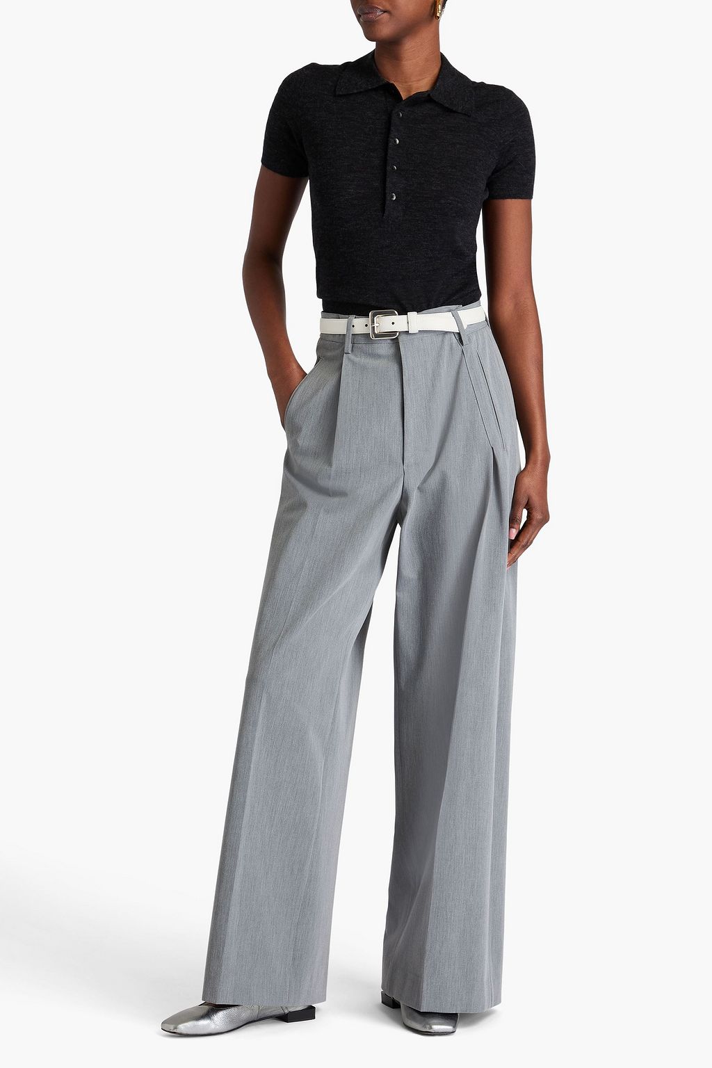 MM6 MAISON MARGIELA 트윌 와이드 레그 팬츠