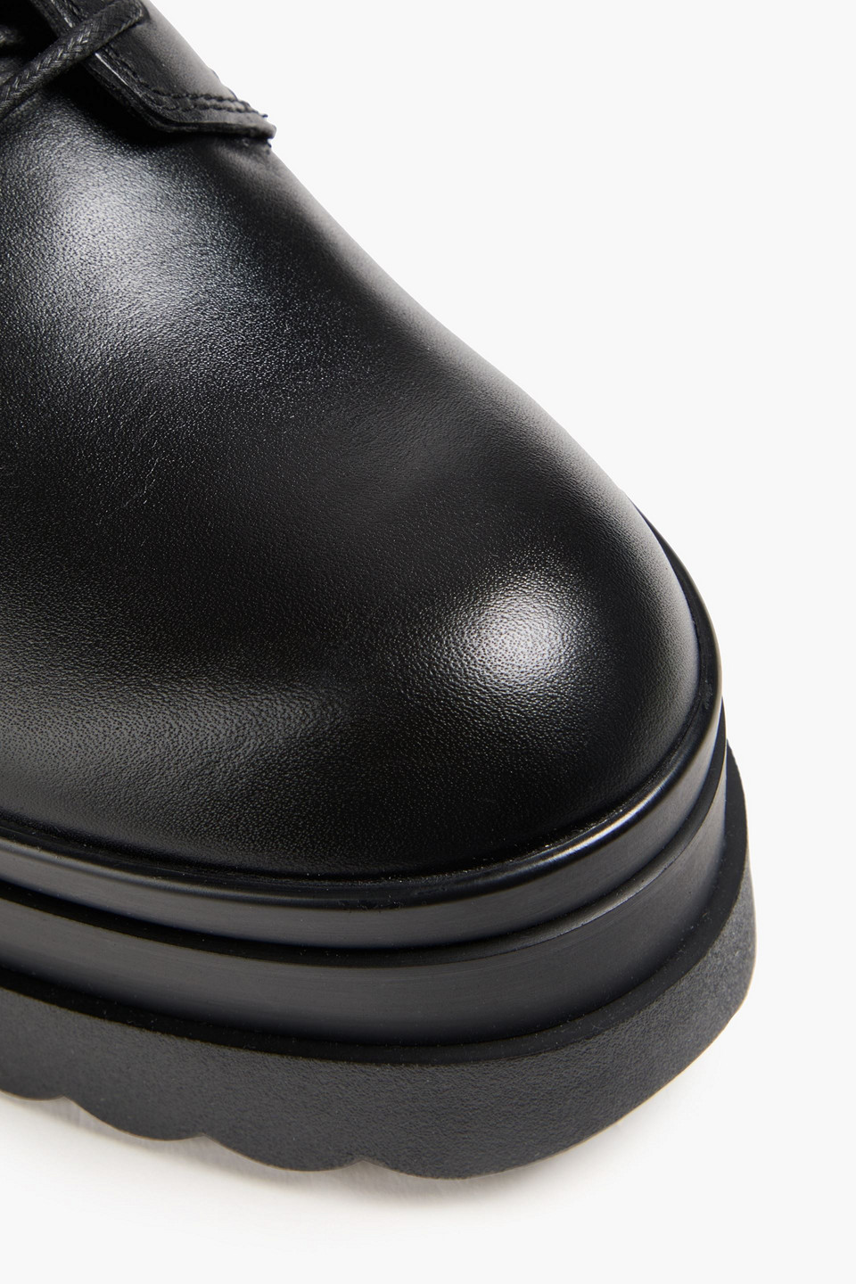 Redv Bow-detailed Leather Combat Boots In Black