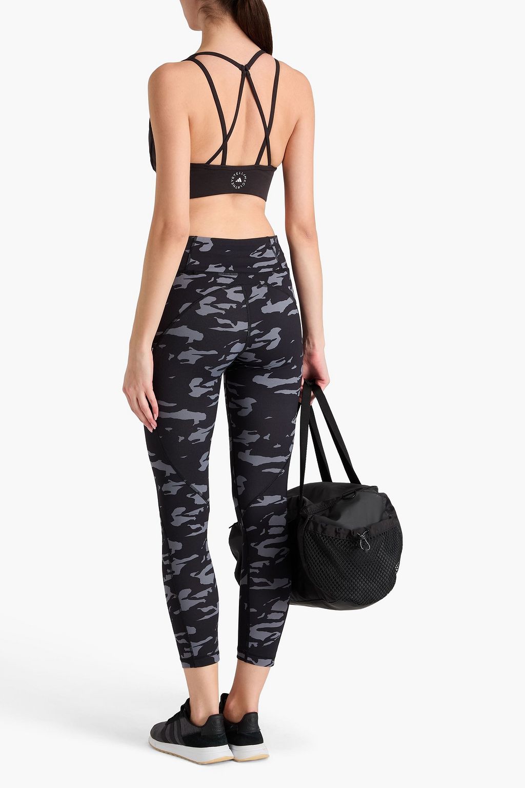 ADIDAS BY STELLA MCCARTNEY حمالة صدر رياضية من نسيج مطاط بفتحات