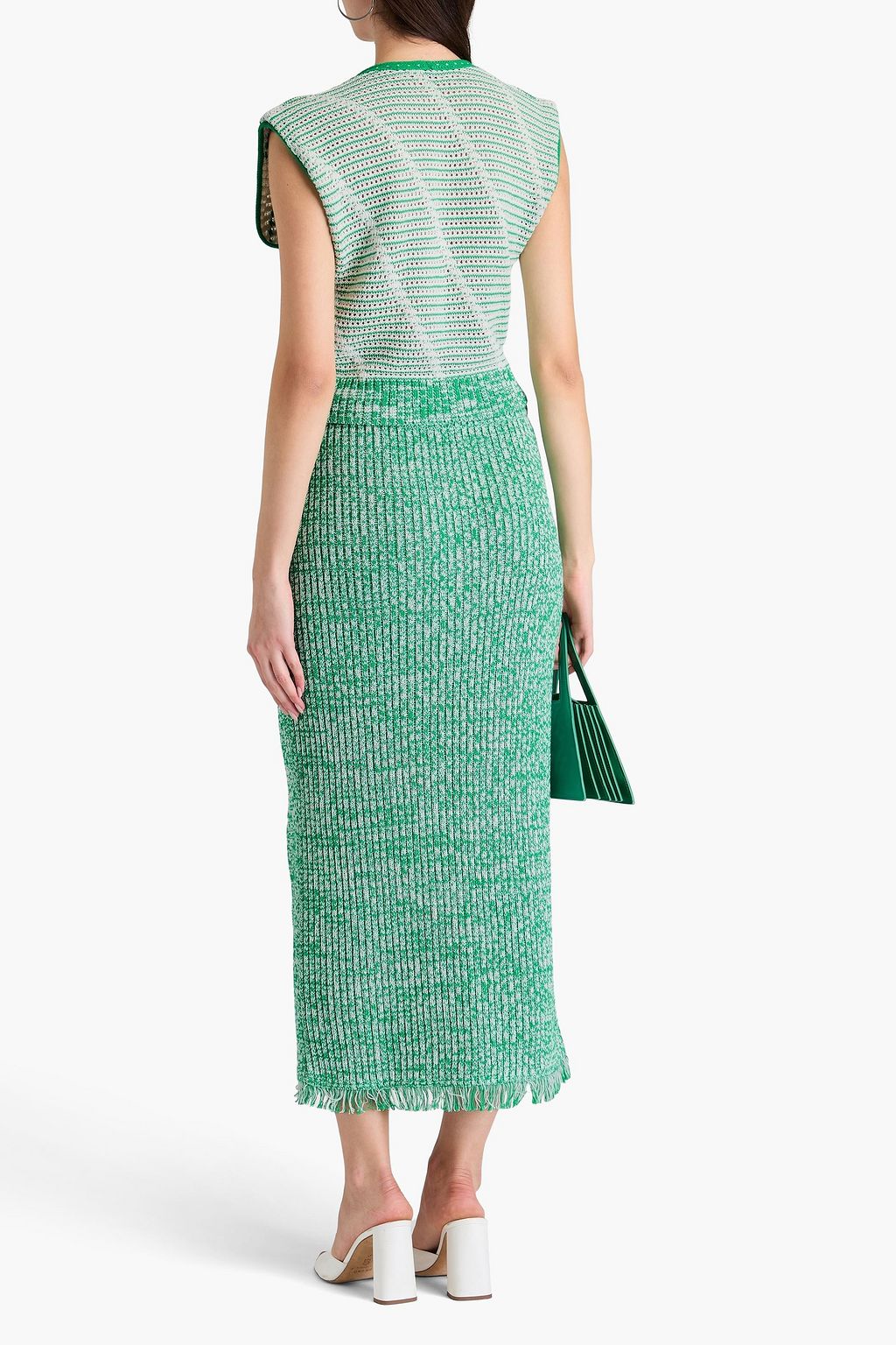 DIANE VON FURSTENBERG Emmie ribbed cotton midi skirt
