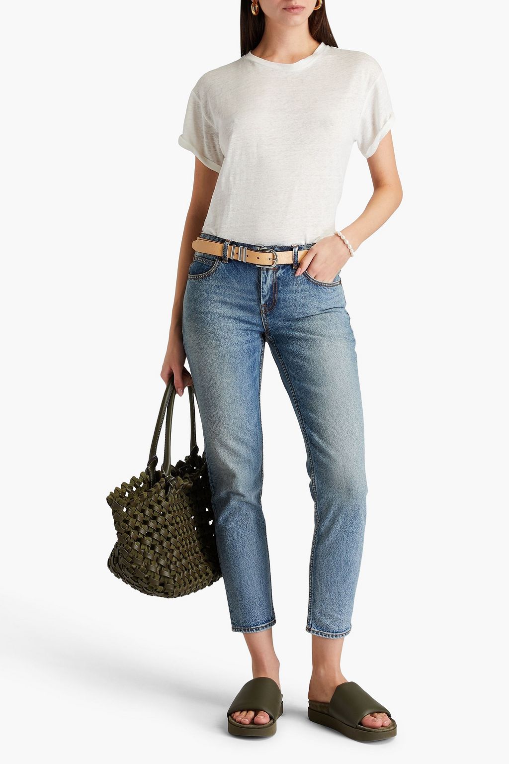 ZIMMERMANN Embroidered linen T-shirt '