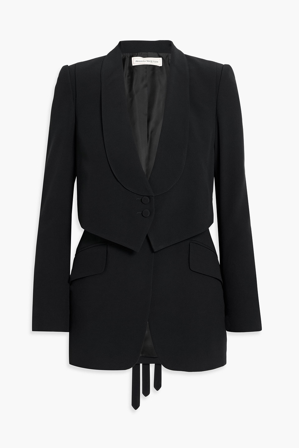 ALEXANDER MCQUEEN LAYERED CREPE BLAZER