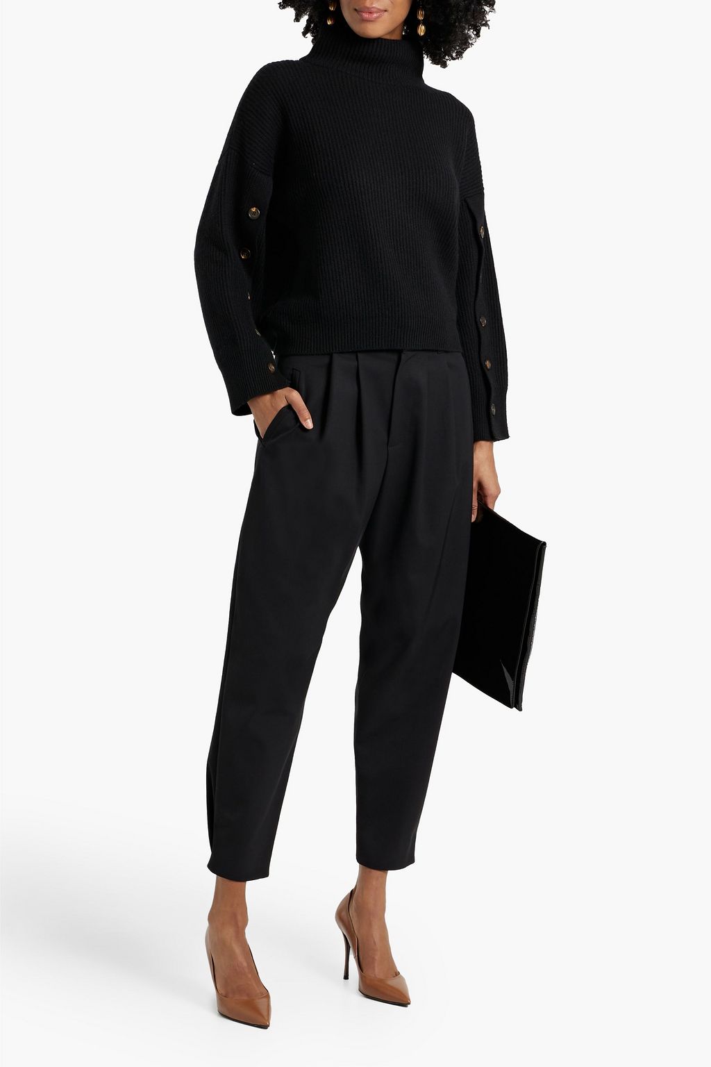 BRUNELLO CUCINELLI Wool-blend twill tapered pants