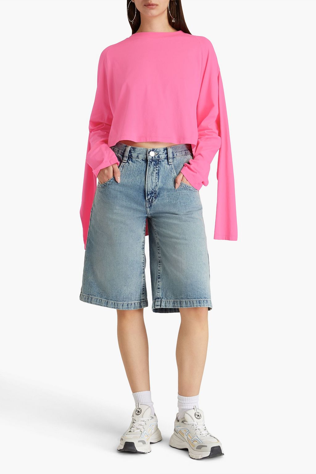 MM6 MAISON MARGIELA Draped cotton-jersey top