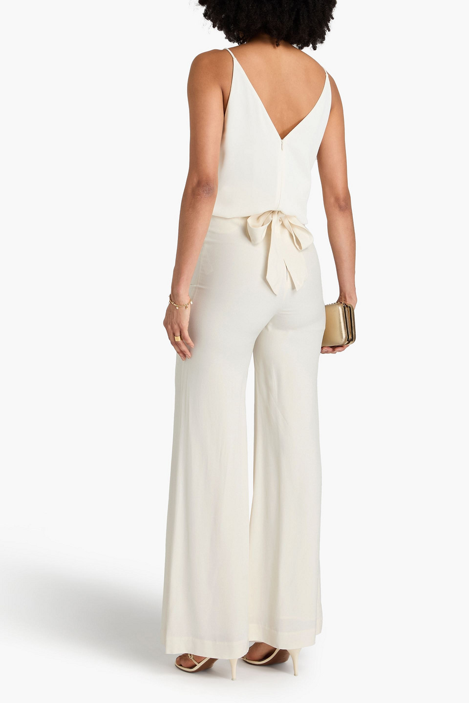 ZIMMERMANN EMBELLISHED CREPE FLARED PANTS