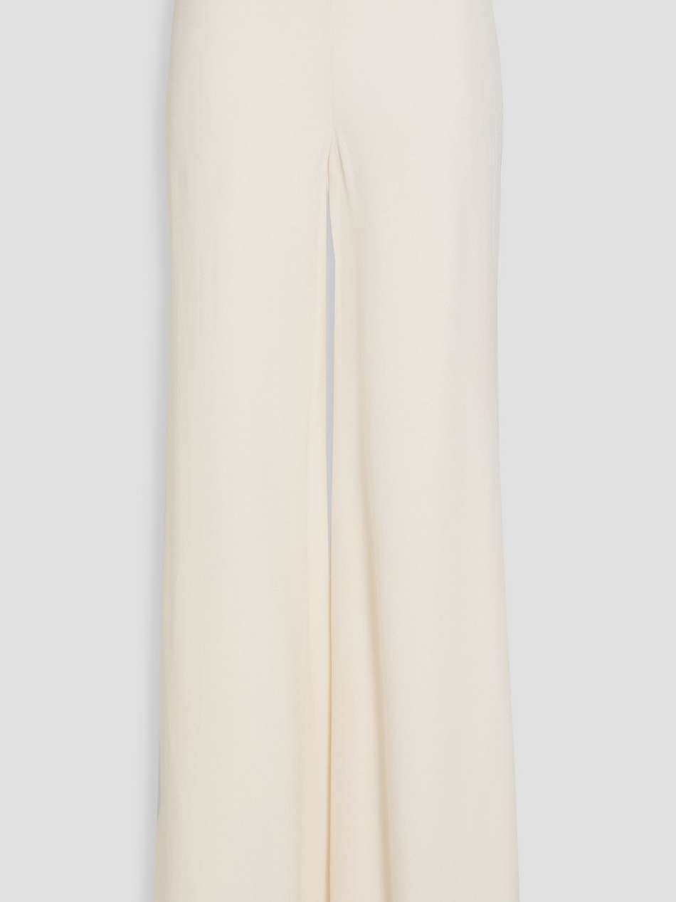 embellished crepe flared pants