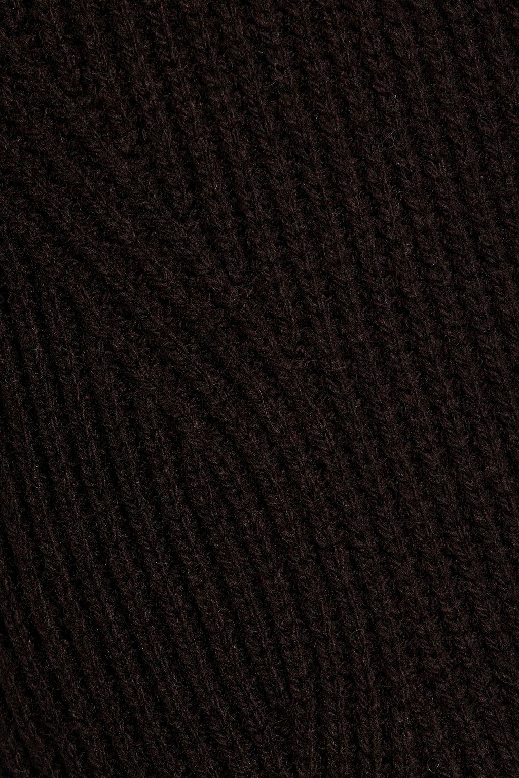 MCQUEEN Flared ribbed wool and cashmere-blend midi dress