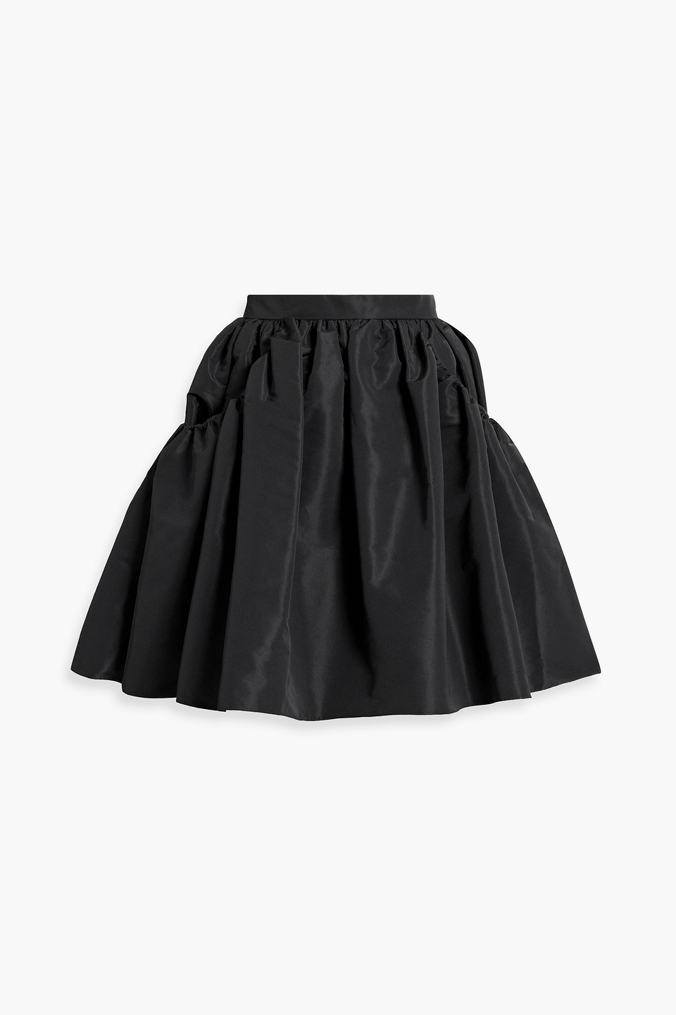 mcqueen - gathered taffeta mini skirt - black - it 48
