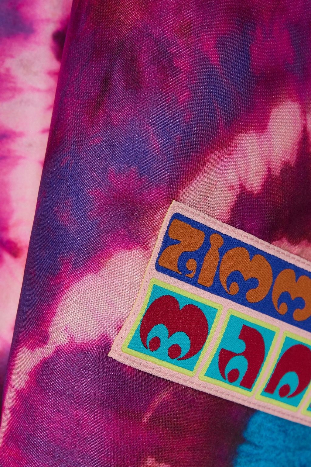 ZIMMERMANN Tie-dyed silk-habotai shirt