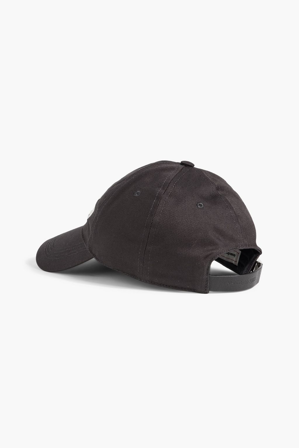 MCQUEEN Embroidered cotton-twill baseball cap