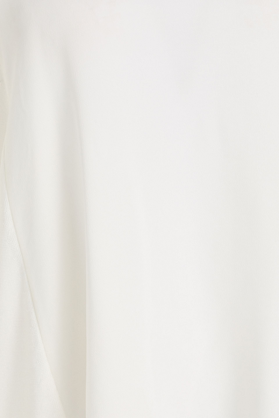 SIMKHAI MATEO SATIN-PANELED KNITTED TURTLENECK SWEATER