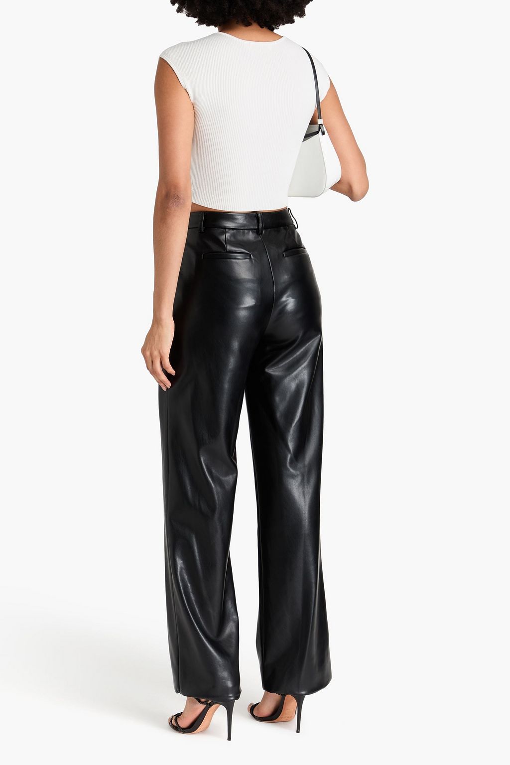 SIMKHAI Abia cropped ribbed-knit top