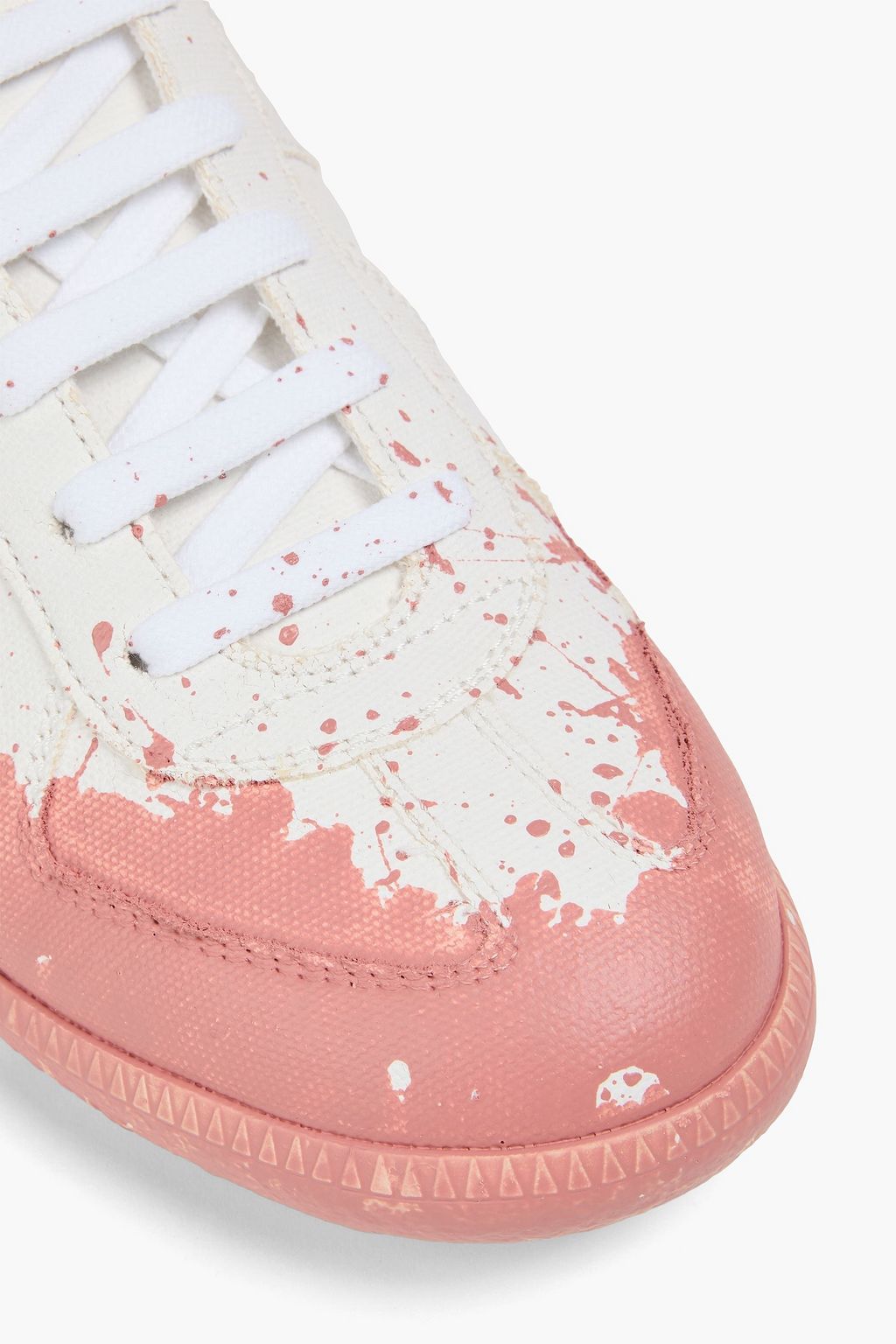 MAISON MARGIELA Painted cotton-canvas sneakers
