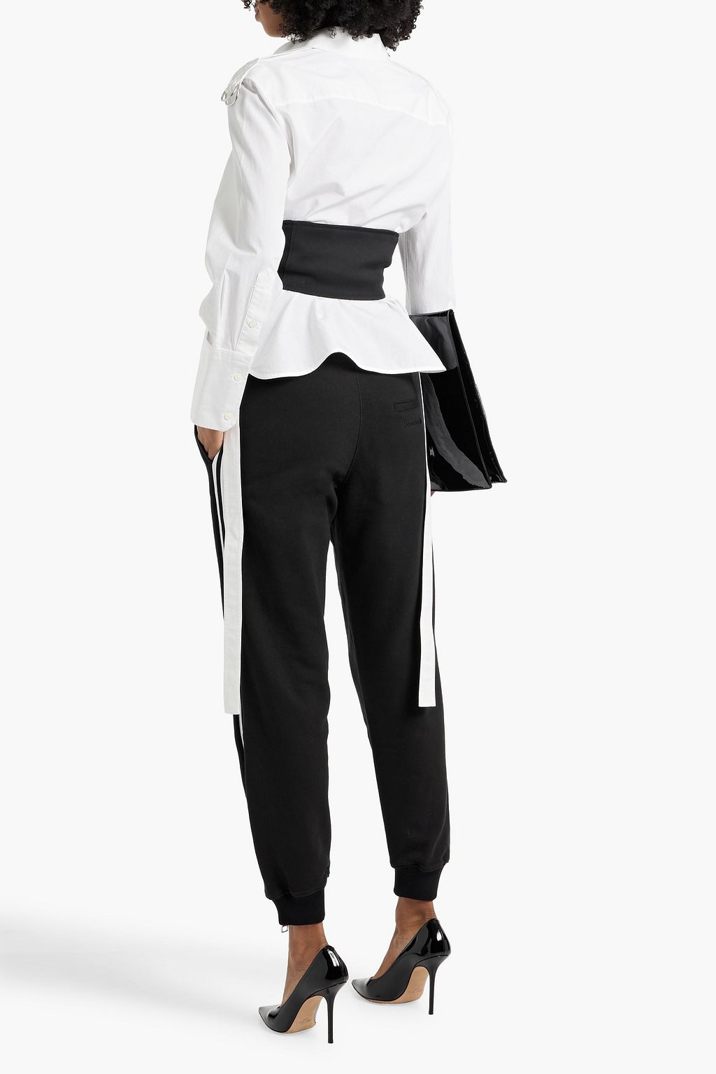 MCQUEEN French cotton-terry track pants