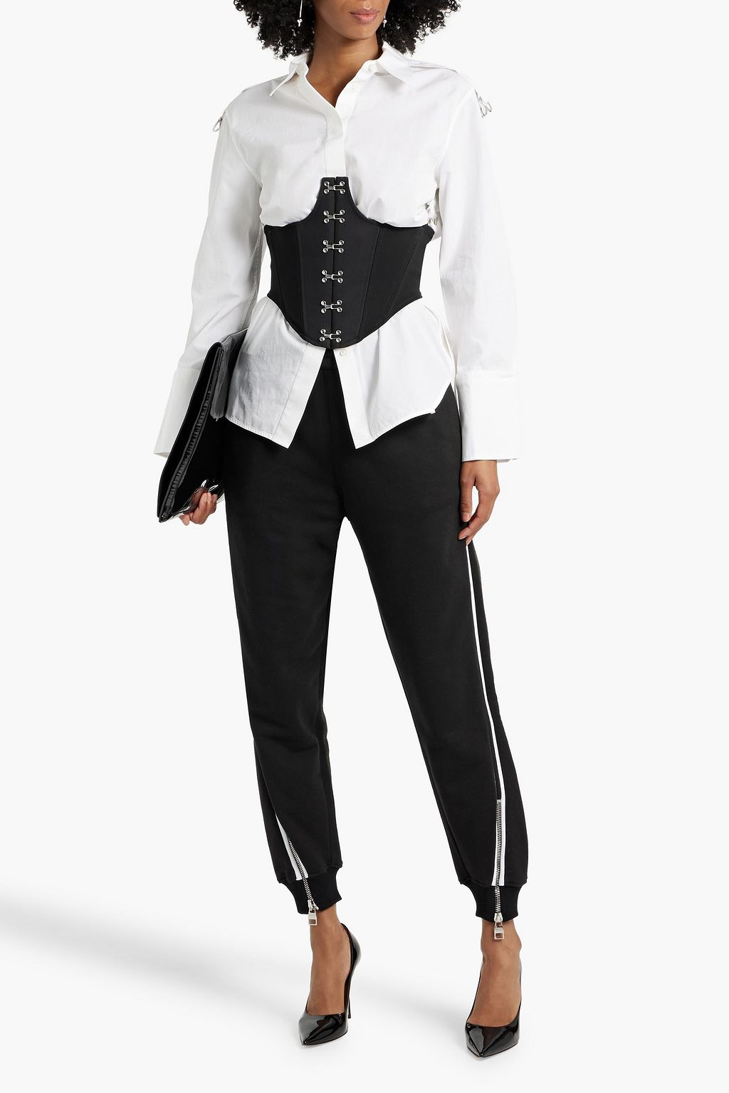 MCQUEEN French cotton-terry track pants