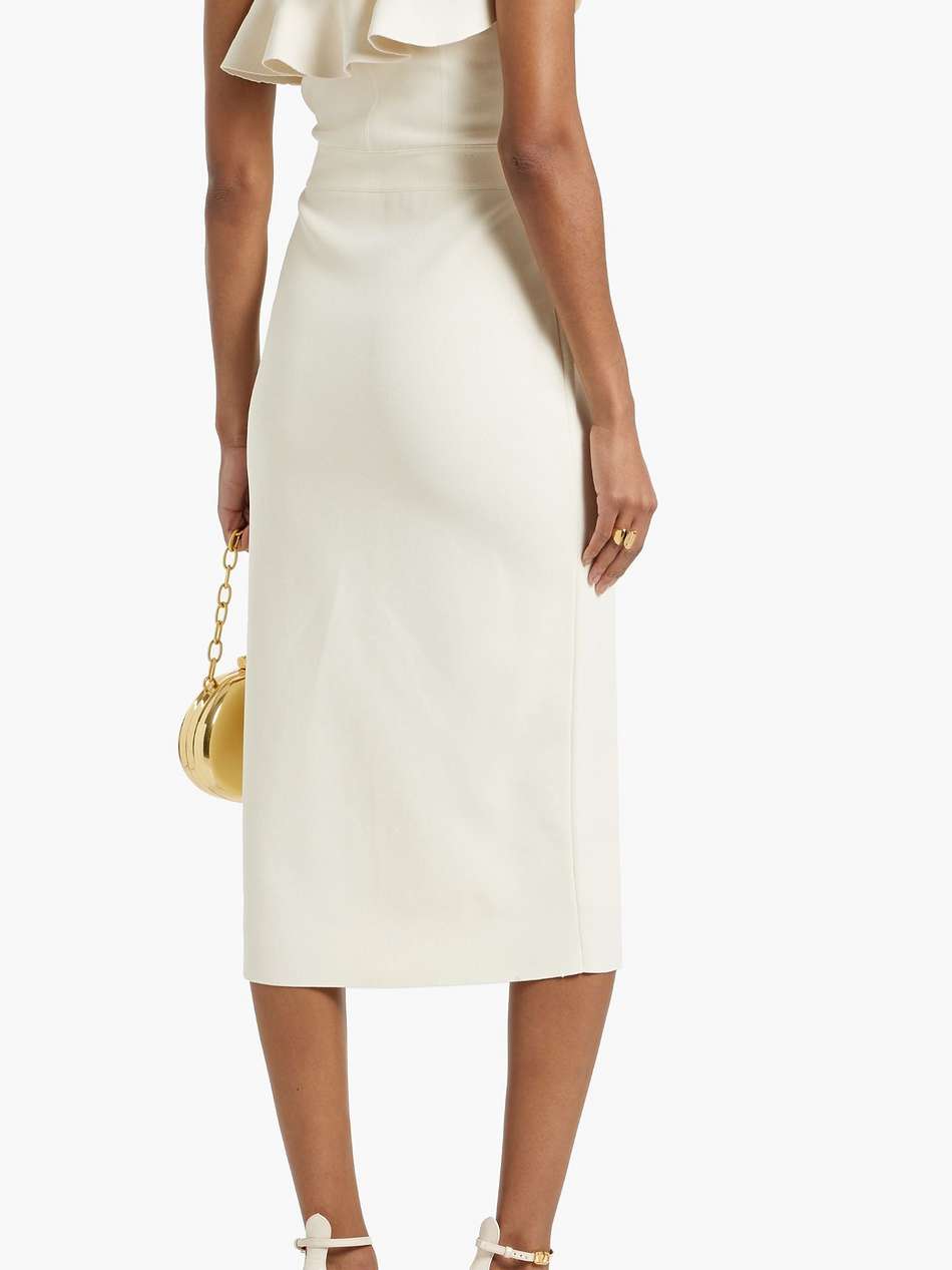 ruffled stretch-knit dress