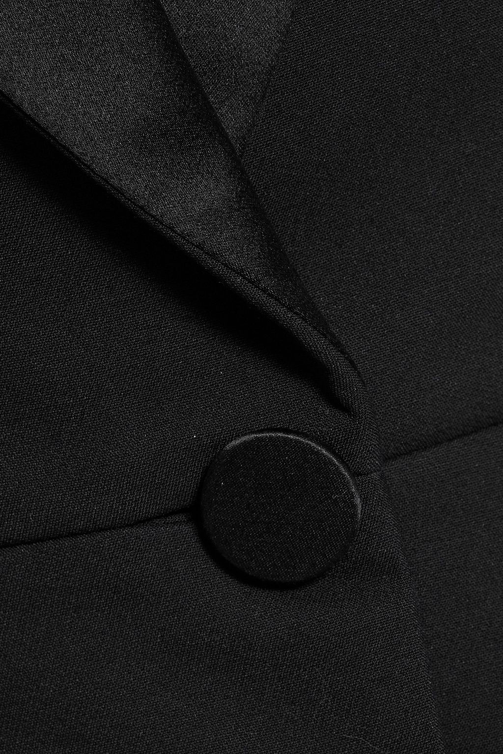 MCQUEEN Satin-trimmed wool-blend blazer
