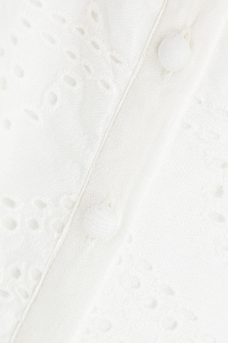 Alice And Olivia Broderie Anglaise Cotton Maxi Dress In White