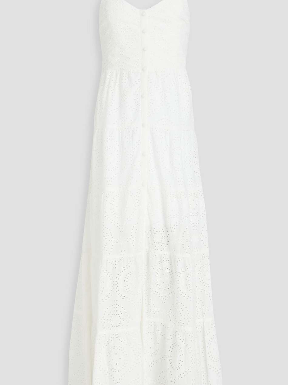 broderie anglaise cotton maxi dress