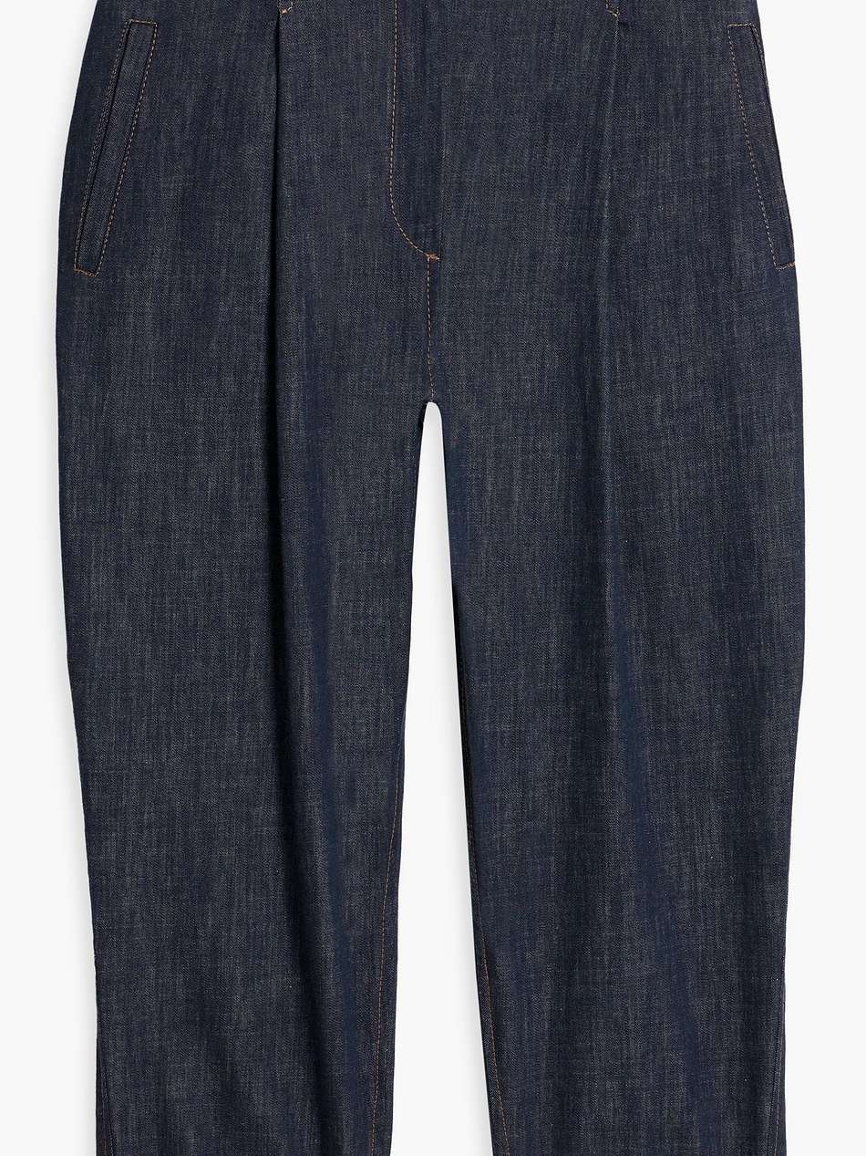 cropped high-rise tapered jeans