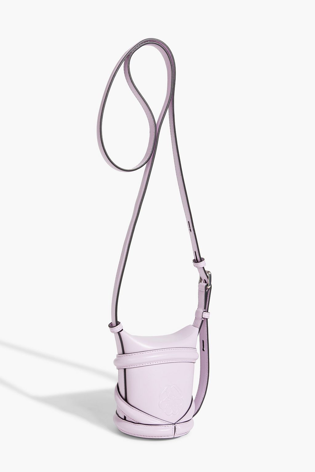 MCQUEEN The Curve micro leather cross-body bag