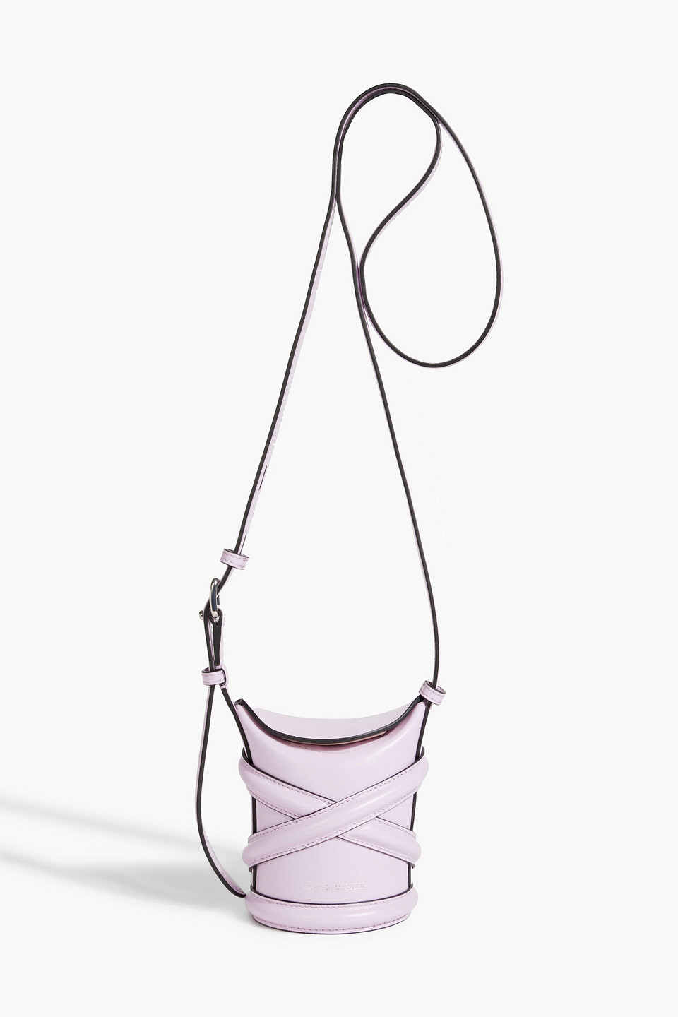 Alexander Mcqueen The Curve Micro Leather Cross-body Bag In Lilac