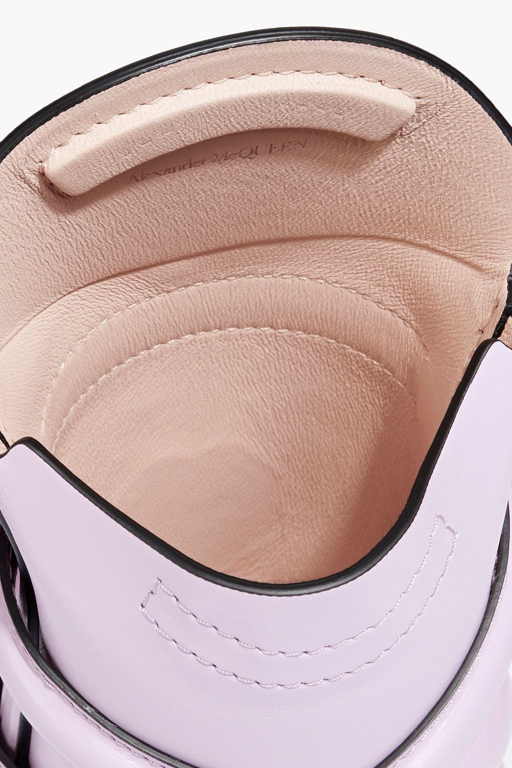 MCQUEEN The Curve micro leather cross-body bag