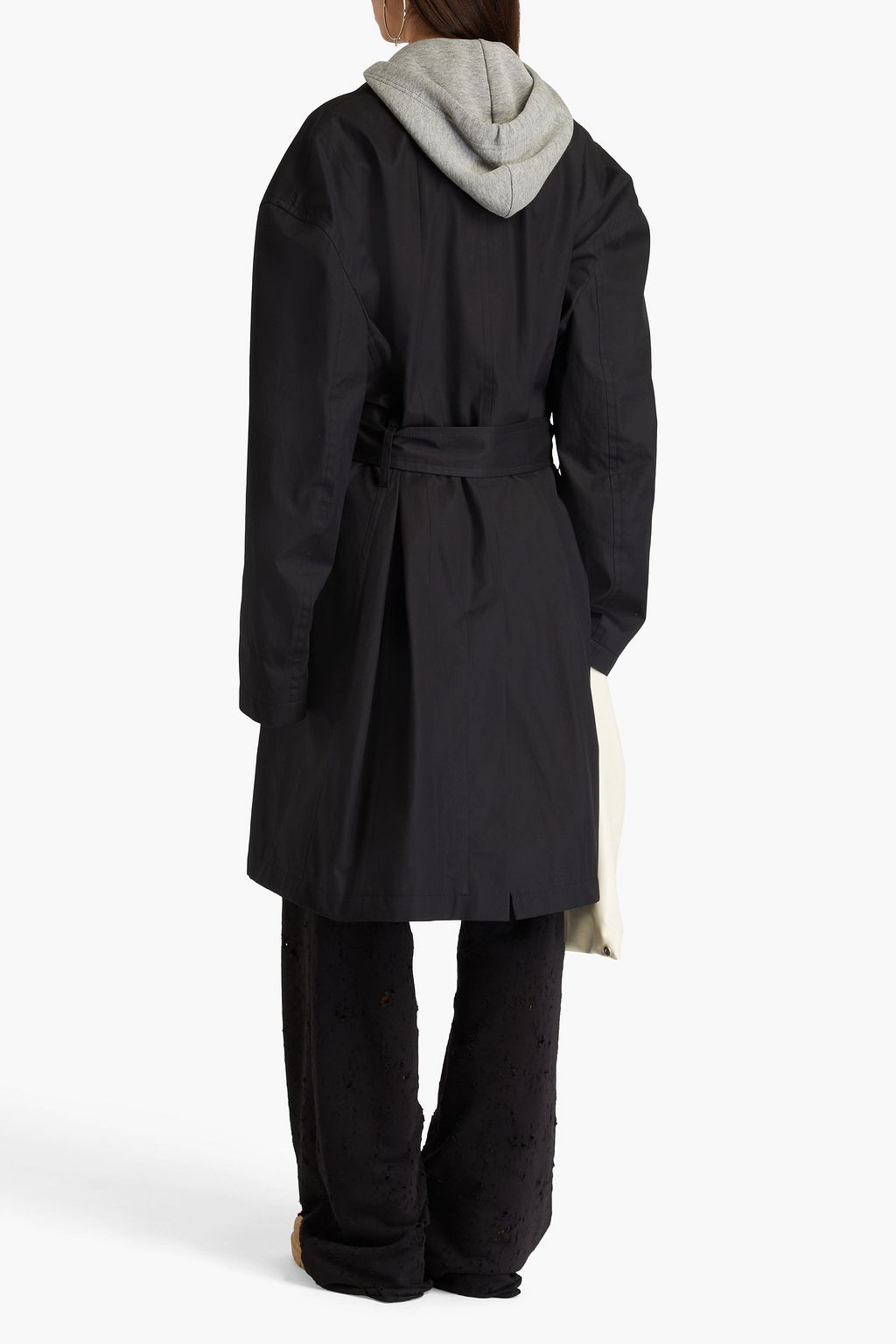 MM6 MAISON MARGIELA معطف ترنش فضفاض من مزيج قطن التويل