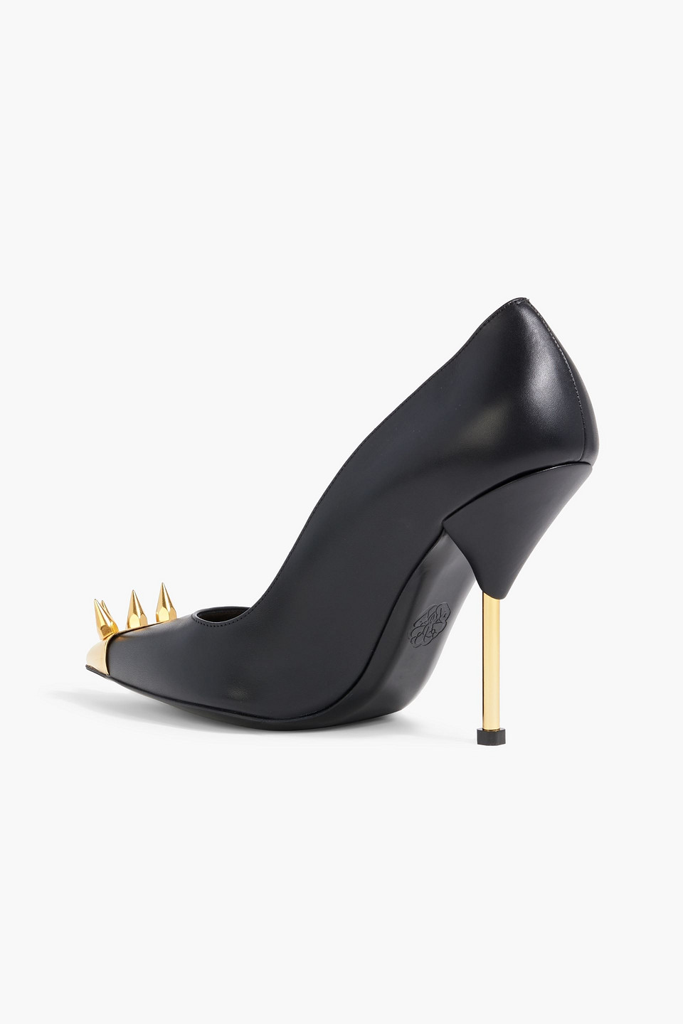 Alexander Mcqueen Punk Stud Leather Pumps In Black