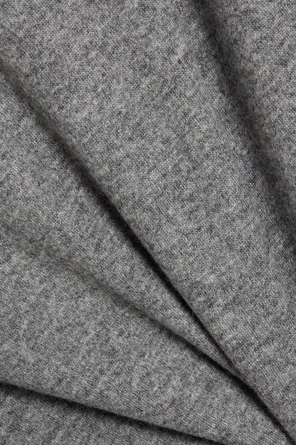 Brunello Cucinelli Cashmere Turtleneck Midi Dress In Gray