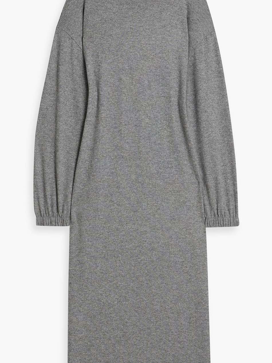 cashmere turtleneck midi dress