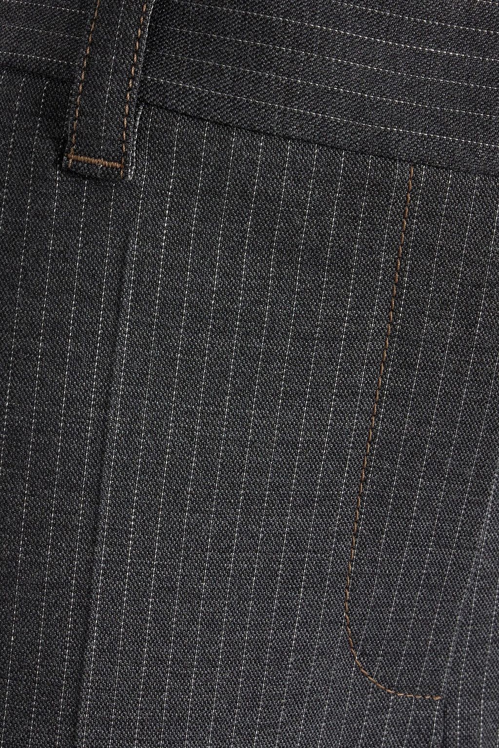 BRUNELLO CUCINELLI Pinstriped wool-blend straight-leg pants