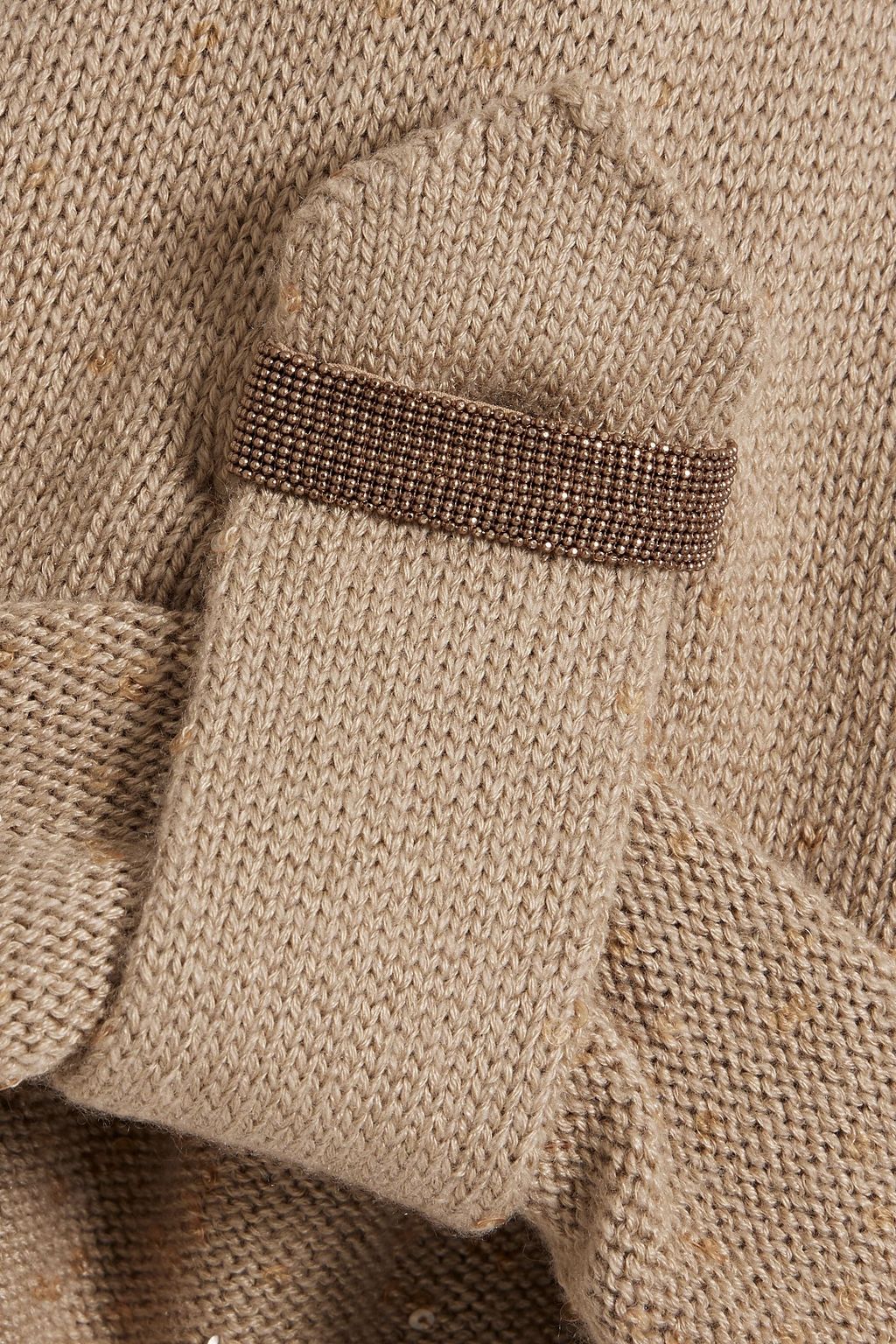 BRUNELLO CUCINELLI Embellished wool and cashmere-blend sweater