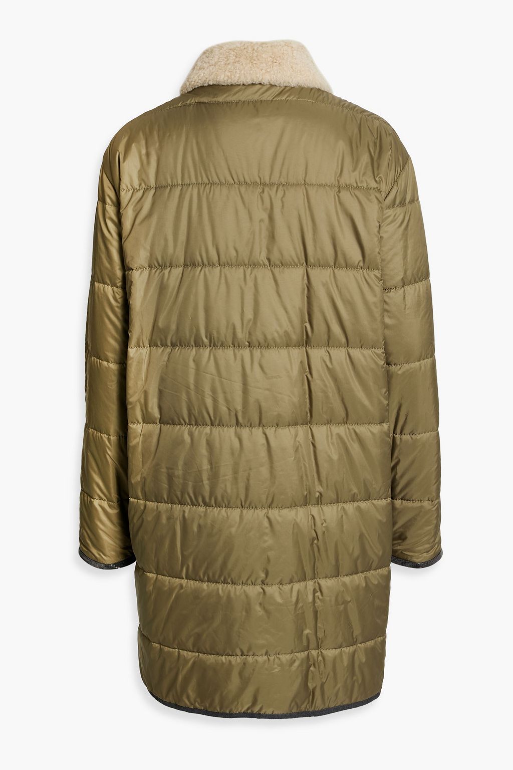 BRUNELLO CUCINELLI Bead-embellished quilted shell coat
