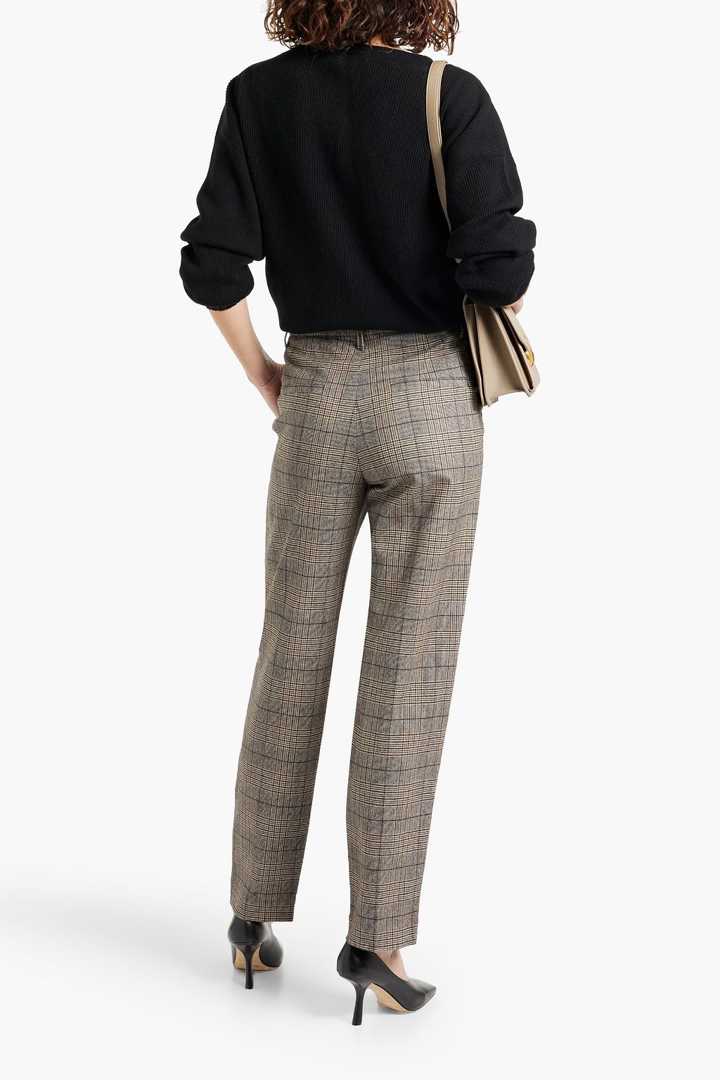BRUNELLO CUCINELLI Satin-trimmed ribbed cashmere sweater