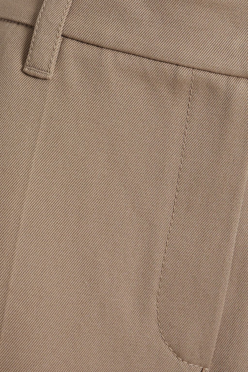 BRUNELLO CUCINELLI Cropped cotton-twill straight-leg pants