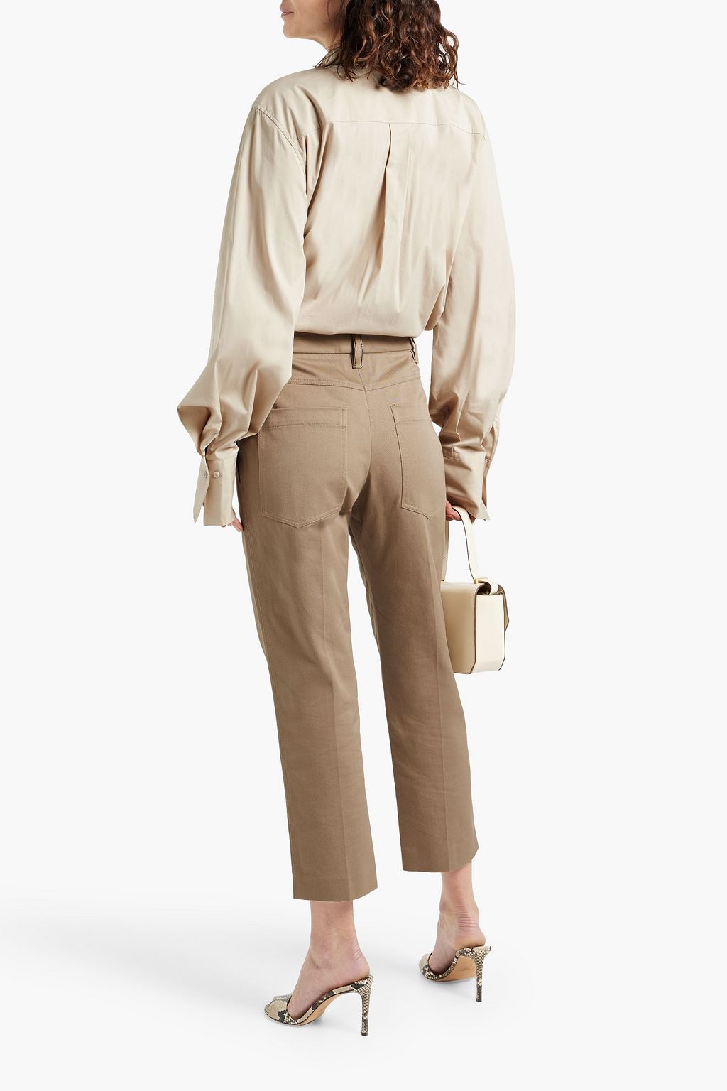 BRUNELLO CUCINELLI Cropped cotton-twill straight-leg pants