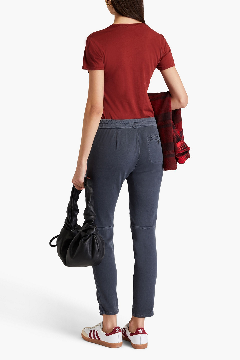 JAMES PERSE STRETCH-TWILL SLIM-LEG PANTS