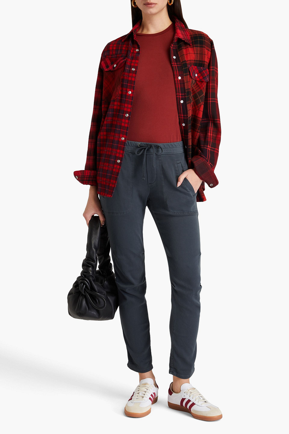 JAMES PERSE STRETCH-TWILL SLIM-LEG PANTS