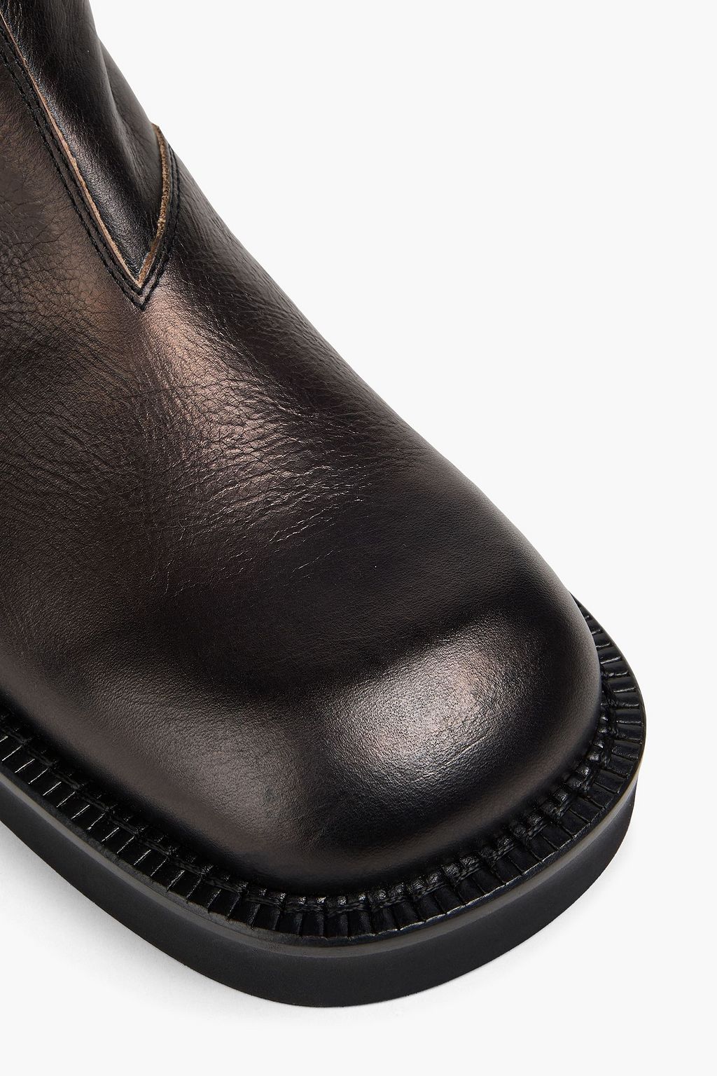MM6 MAISON MARGIELA Metallic pebbled-leather boots