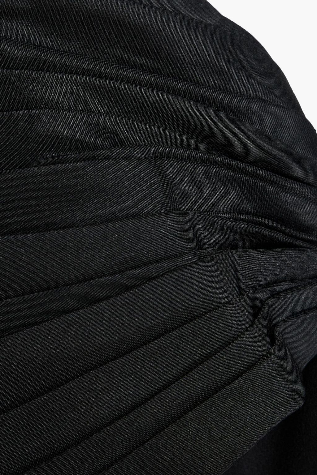 ZAC POSEN ストレッチクレープ フレアロングドレス タフタパネル