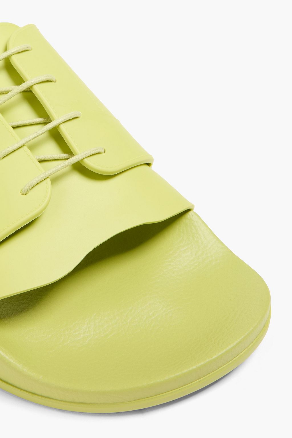 MAISON MARGIELA 레이스업 고무 슬라이드 샌들